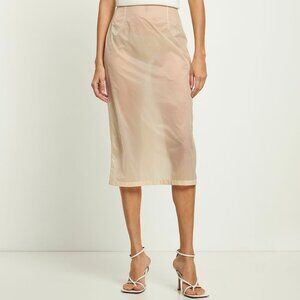 MAISON MARGIELA SEMI-SHEER MIDI PENCIL SKIRT 40 IT 4 US